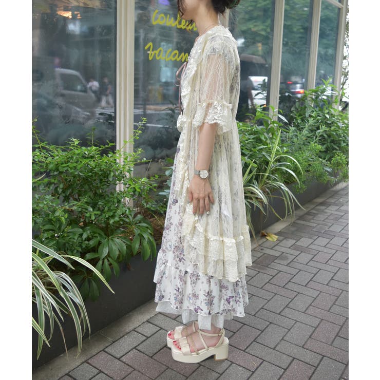 特別価格 フリルレースガウン[品番：IGAW0005214]｜axes femme カーディガン