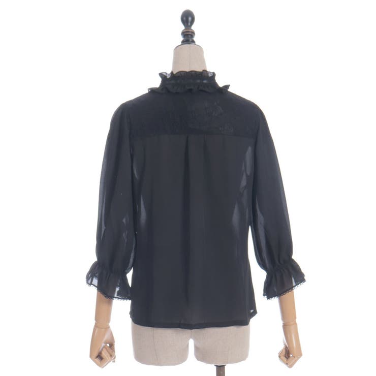 梯子レーススタンドカラーブラウス | axes femme | 詳細画像18 