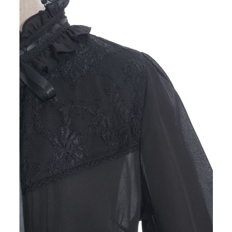 梯子レーススタンドカラーブラウス | axes femme | 詳細画像21 