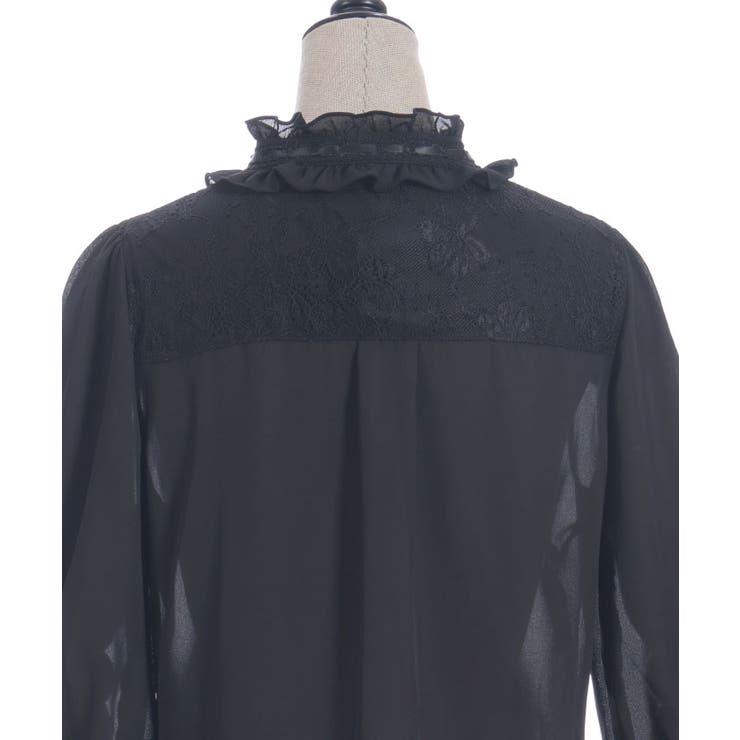 梯子レーススタンドカラーブラウス | axes femme | 詳細画像22 