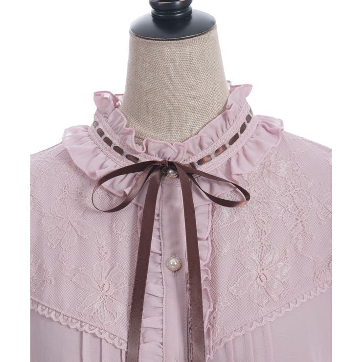 梯子レーススタンドカラーブラウス | axes femme | 詳細画像27 