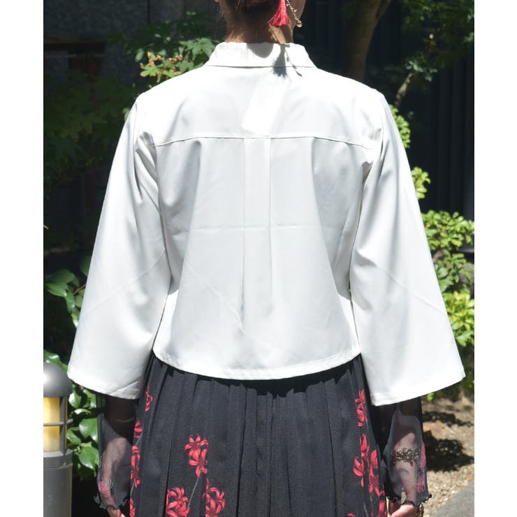 彼岸花刺繍ショートシャツ[品番：IGAW0006714]｜axes femme 