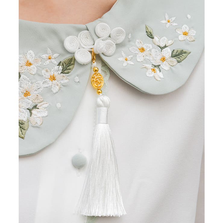 ジャスミン刺繍チャイナブラウス | axes femme | 詳細画像6 