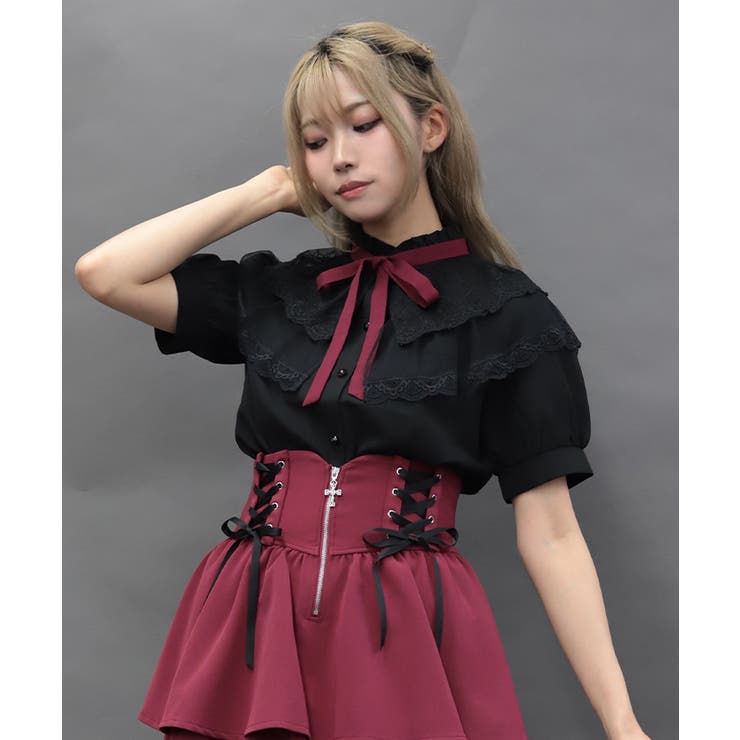 バタフライレースフリルブラウス | axes femme | 詳細画像5 