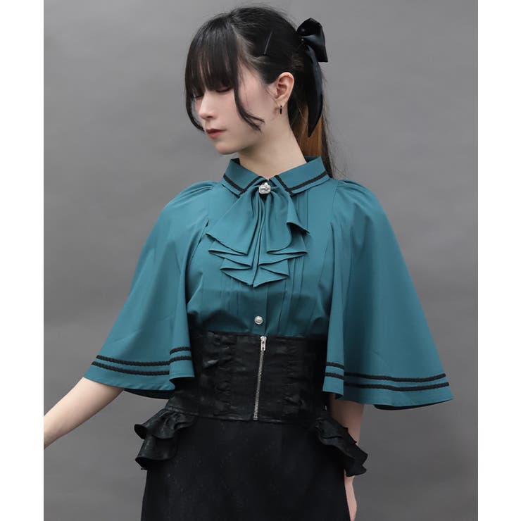 ジャボブローチ付ケープブラウス | axes femme | 詳細画像6 