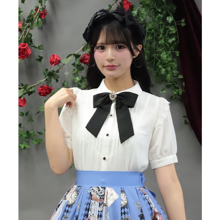 白 | ローズリボンブローチＢＬ | axes femme