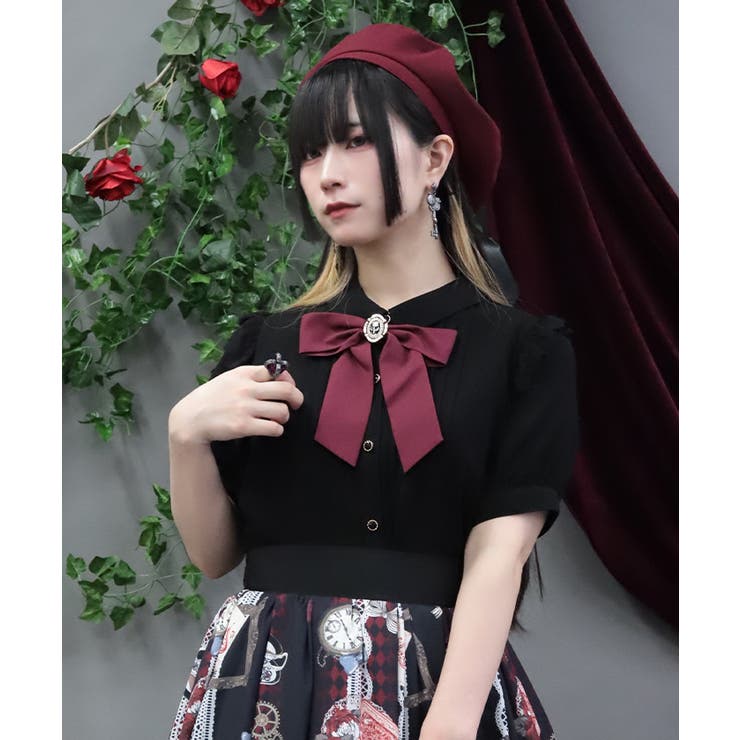 黒 | ローズリボンブローチＢＬ | axes femme