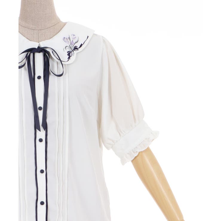 チューリップ刺繍襟BL[品番：IGAW0001728]｜axes femme