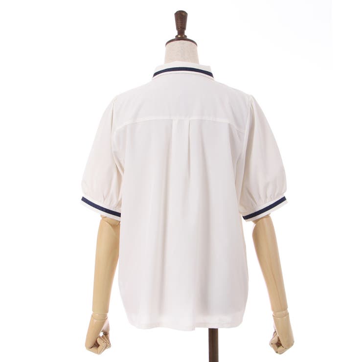 ミリタリー風タイ付ブラウス[品番：IGAW0003625]｜axes femme