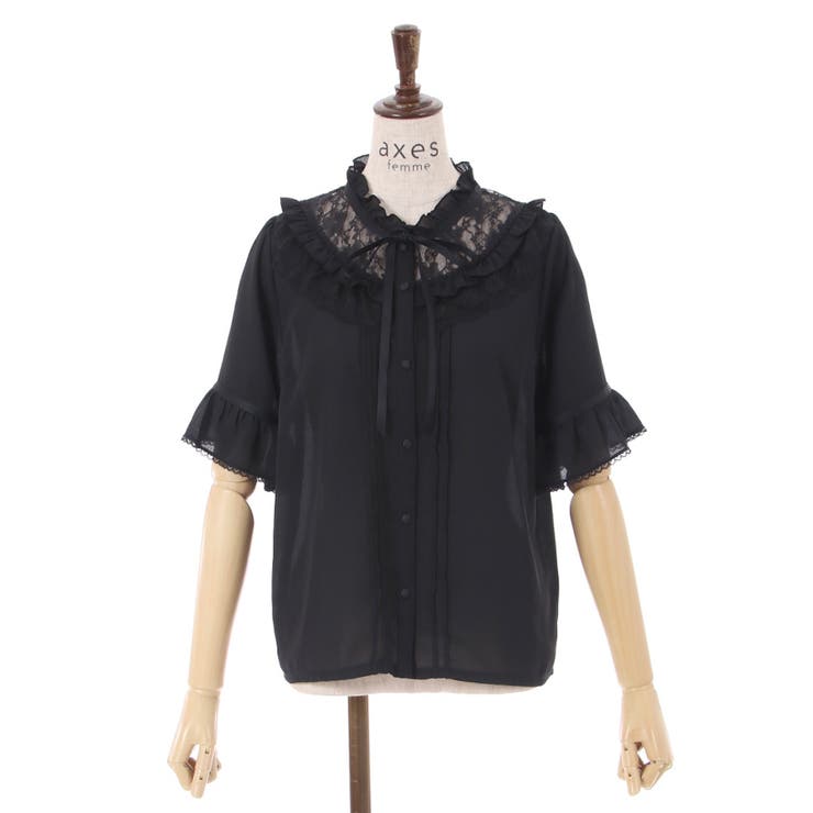 レースヨークブラウス[品番：IGAW0003666]｜axes femme