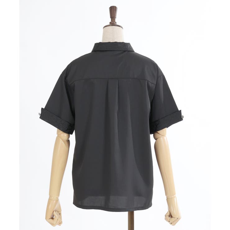 ジャカード切替シャツ[品番：IGAW0004897]｜axes femme