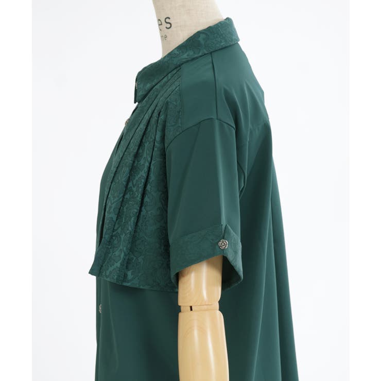ジャカード切替シャツ[品番：IGAW0004897]｜axes femme