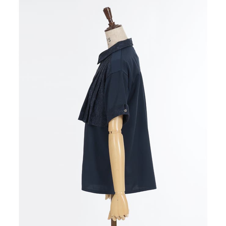 【中古】 ジャカード切替シャツ[品番：IGAW0004897]｜axes femme トップス