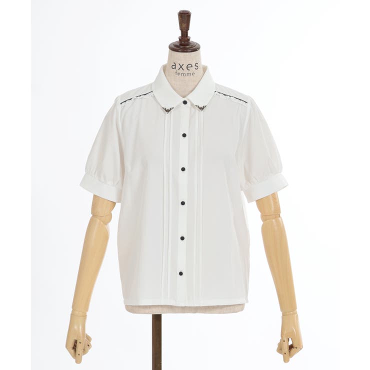 axes femme ビッグリボン半袖トップス ビッグリボン半袖ブラウス | レディース服・レディース