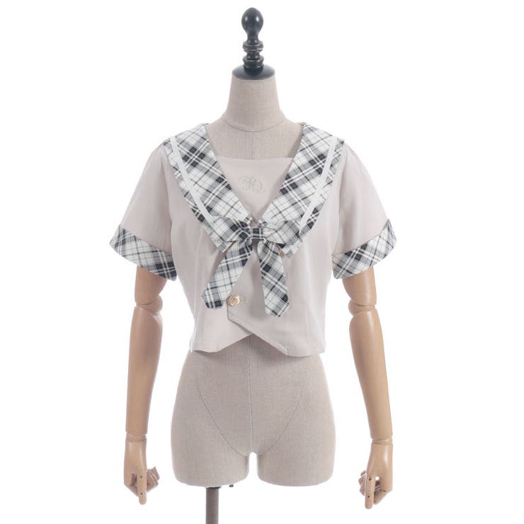 axes femme｜ダブルボタンセーラーブラウス | Rakuten Fashion
