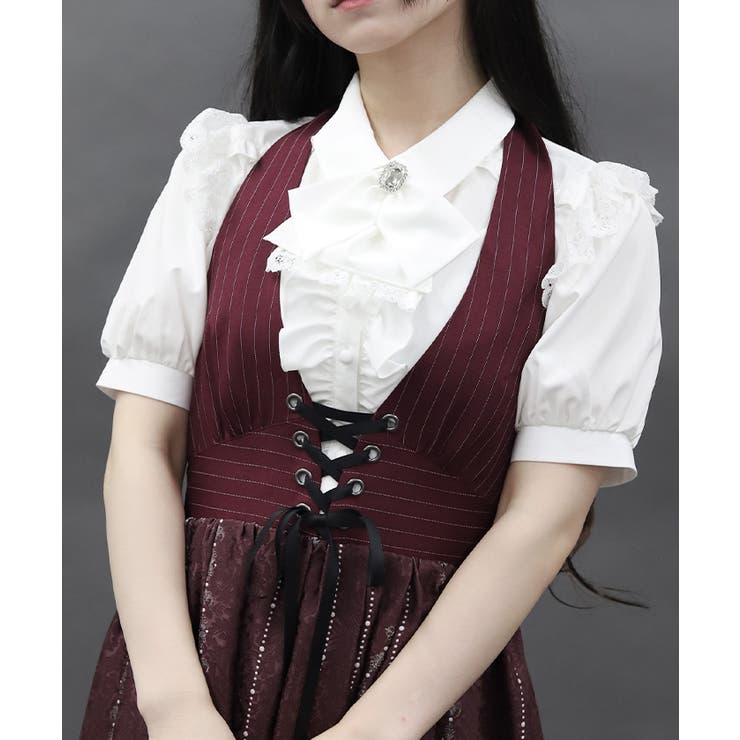 ジャボブローチ付ブラウス[品番：IGAW0006568]｜axes femme