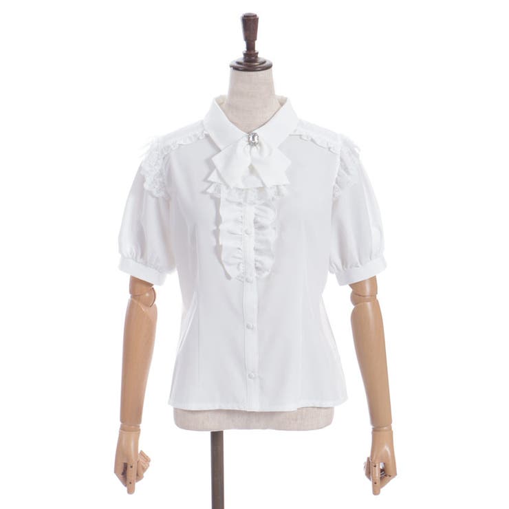 ジャボブローチ付ブラウス[品番：IGAW0006568]｜axes femme 