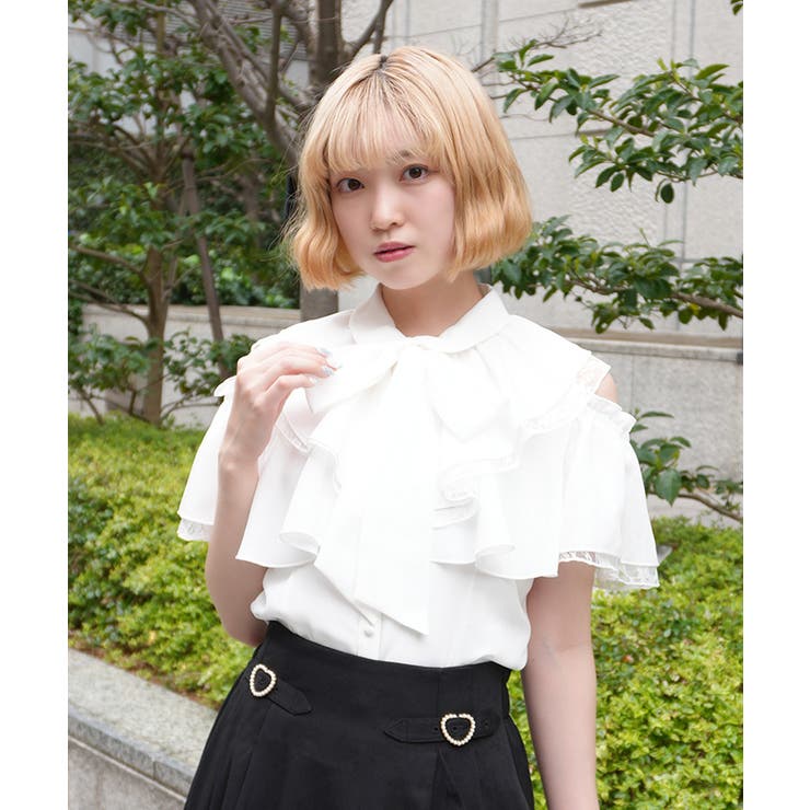 ２ＷＡＹオフショルフリルブラウス | axes femme | 詳細画像8 