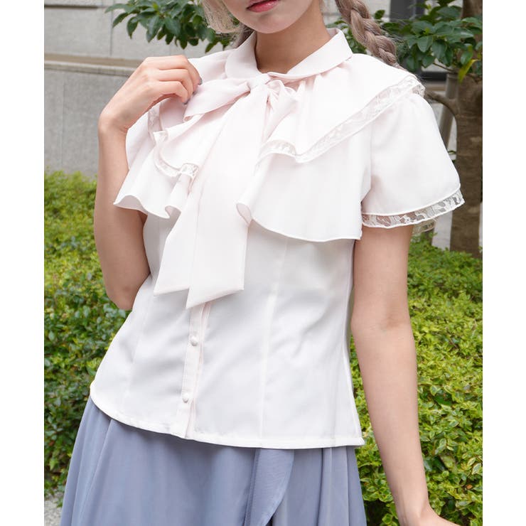 ピンク | ２ＷＡＹオフショルフリルブラウス | axes femme