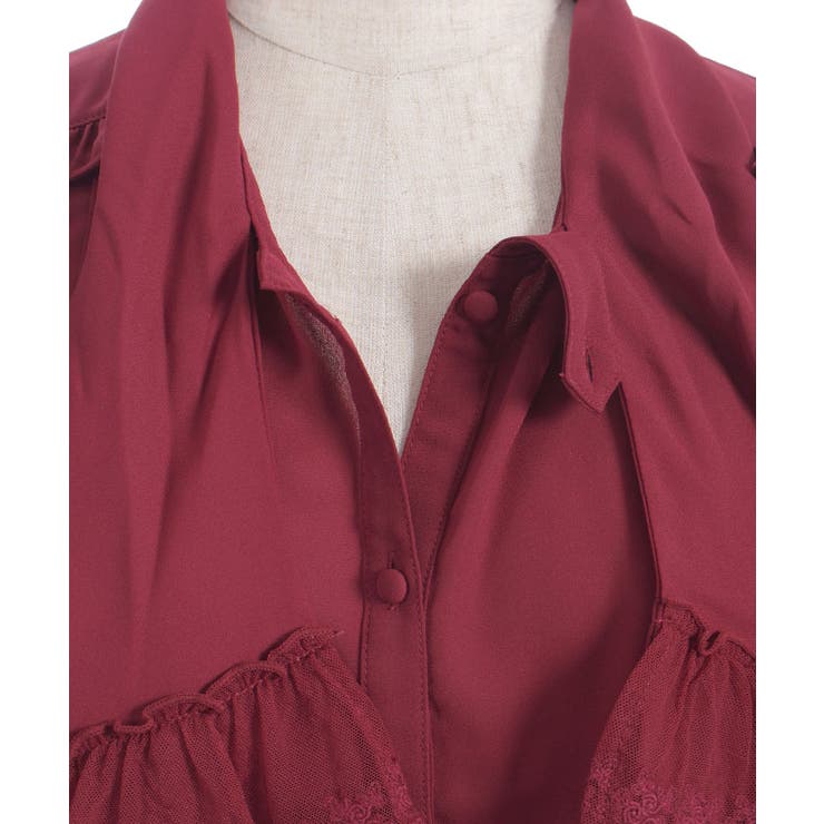 レース使いリボンブラウス | axes femme | 詳細画像15 
