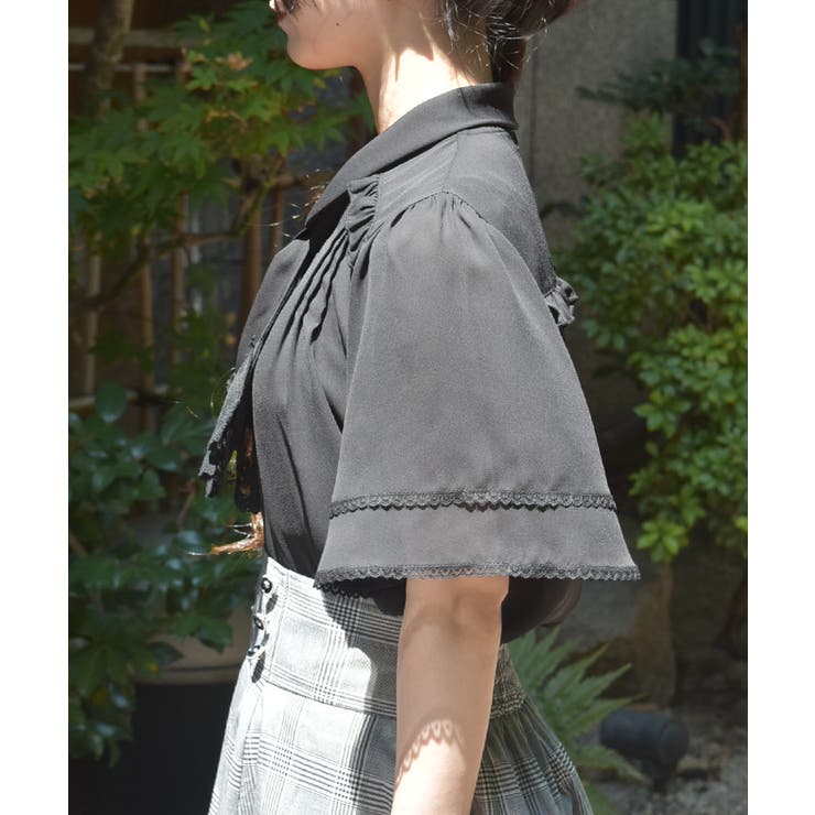 レース使いリボンブラウス | axes femme | 詳細画像2 