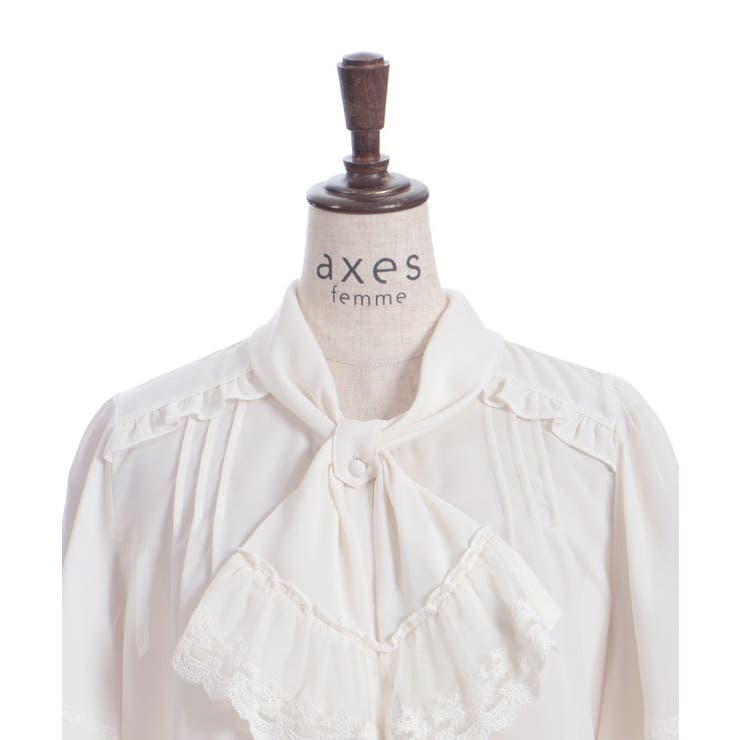レース使いリボンブラウス | axes femme | 詳細画像20 