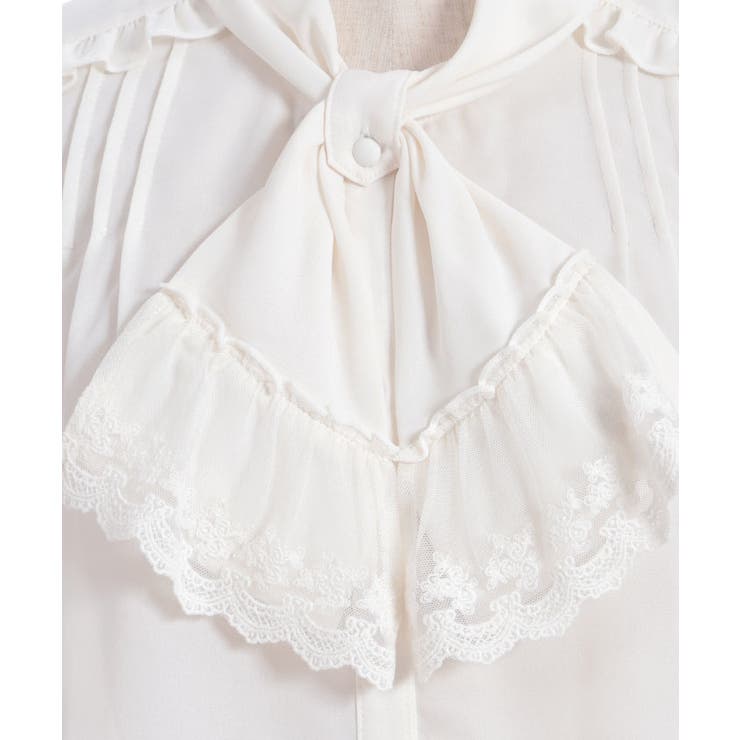 レース使いリボンブラウス | axes femme | 詳細画像21 