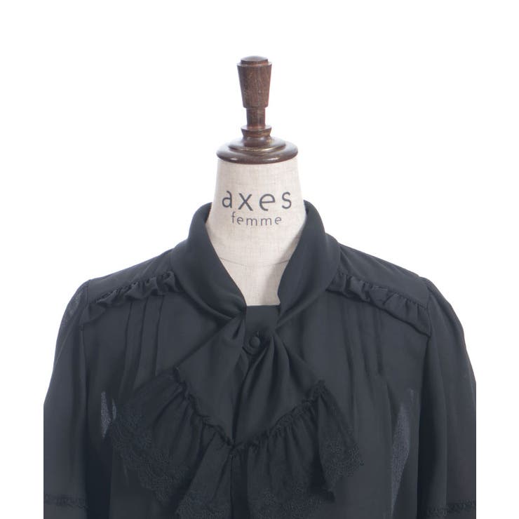 レース使いリボンブラウス | axes femme | 詳細画像27 