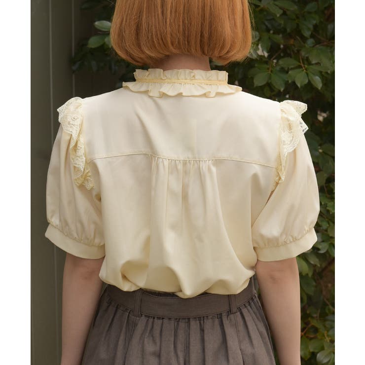 フロントギャザーブラウス[品番：IGAW0007678]｜axes femme