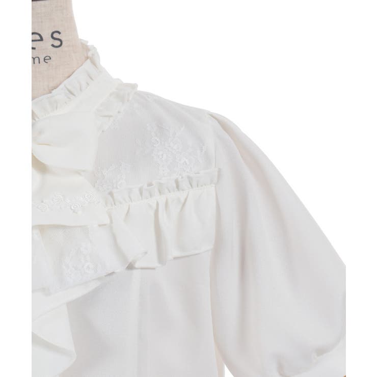 リボン×ジャボブローチブラウス | axes femme | 詳細画像18 