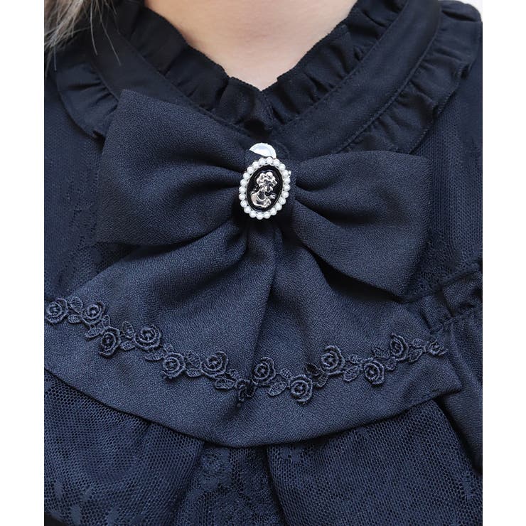 リボン×ジャボブローチブラウス | axes femme | 詳細画像6 