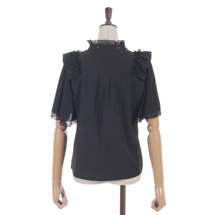 レース切替フリルスタンドブラウス | axes femme | 詳細画像12 