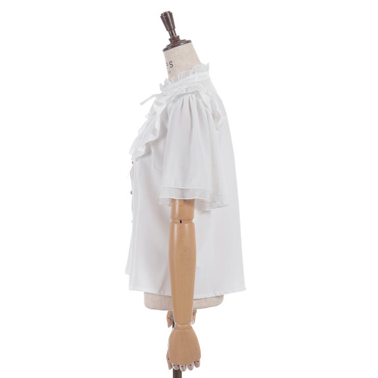 レース切替フリルスタンドブラウス | axes femme | 詳細画像17 