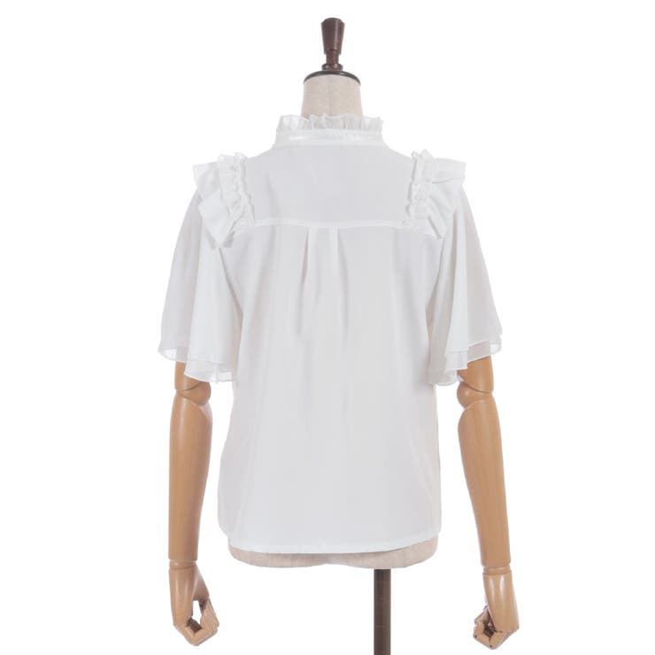 レース切替フリルスタンドブラウス | axes femme | 詳細画像18 