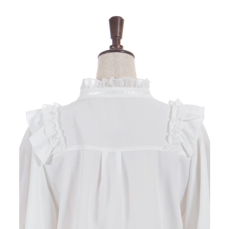 レース切替フリルスタンドブラウス | axes femme | 詳細画像20 