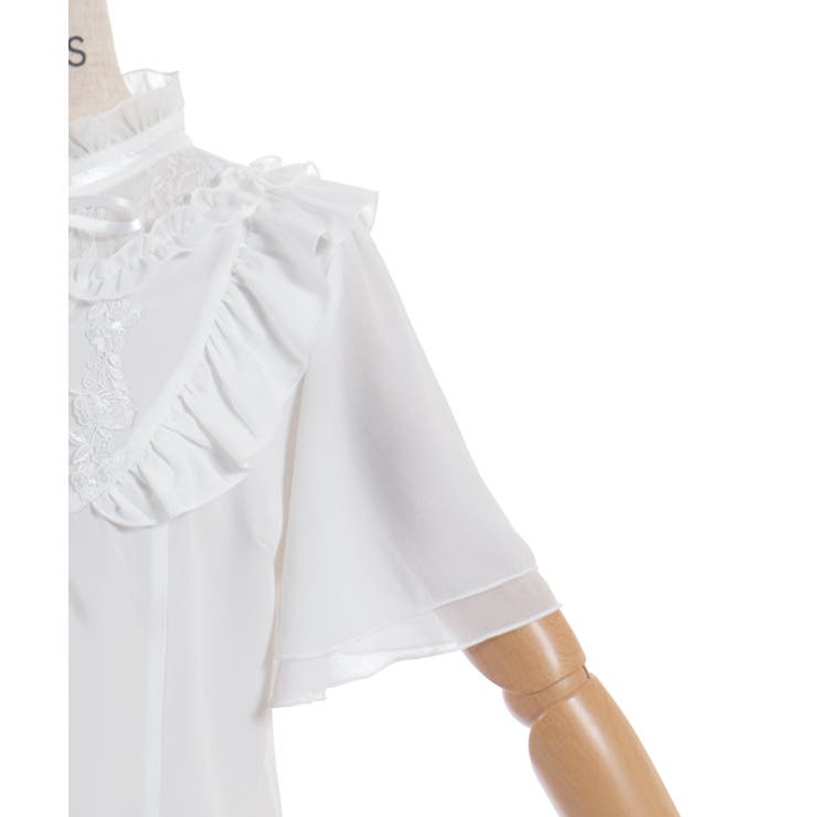 レース切替フリルスタンドブラウス | axes femme | 詳細画像21 