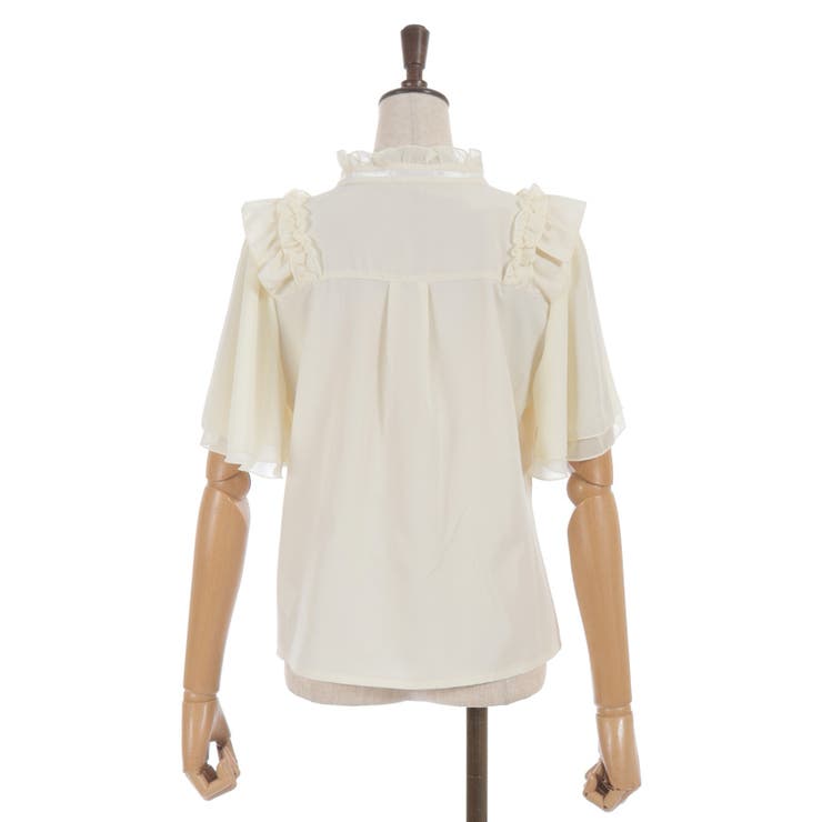 レース切替フリルスタンドブラウス | axes femme | 詳細画像24 