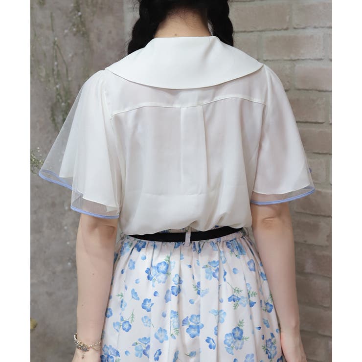 ネモフィラ刺繍ブラウス[品番：IGAW0007736]｜axes femme（アクシーズ 