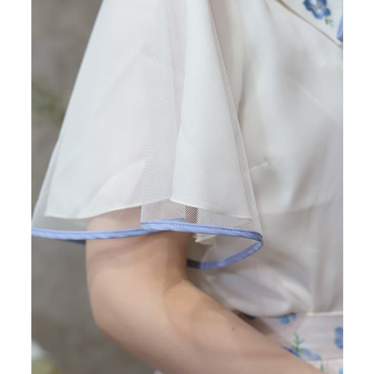 ネモフィラ刺繍ブラウス[品番：IGAW0007736]｜axes femme（アクシーズ