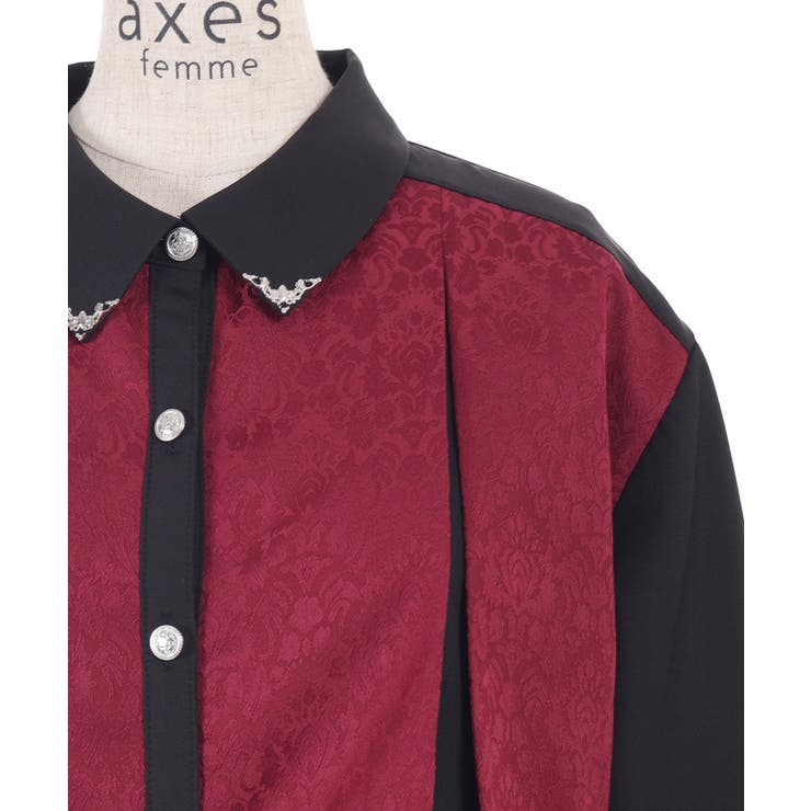 【セットアップ対応】ジャガードブラウス | axes femme | 詳細画像18 