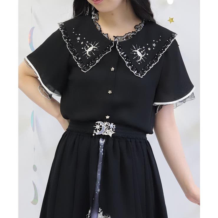 ルミナスムーン刺繍ブラウス | axes femme | 詳細画像11 