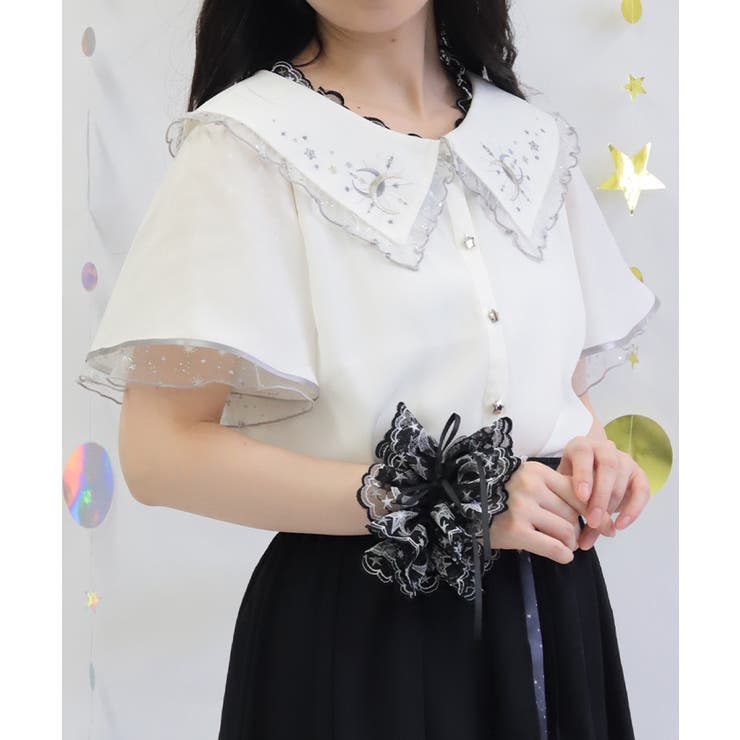 ルミナスムーン刺繍ブラウス | axes femme | 詳細画像6 