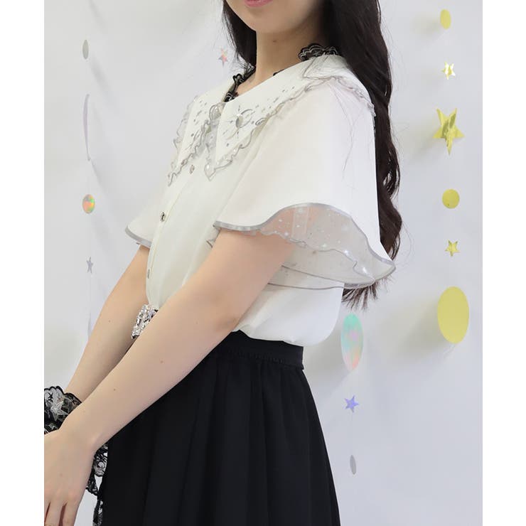 ルミナスムーン刺繍ブラウス | axes femme | 詳細画像7 
