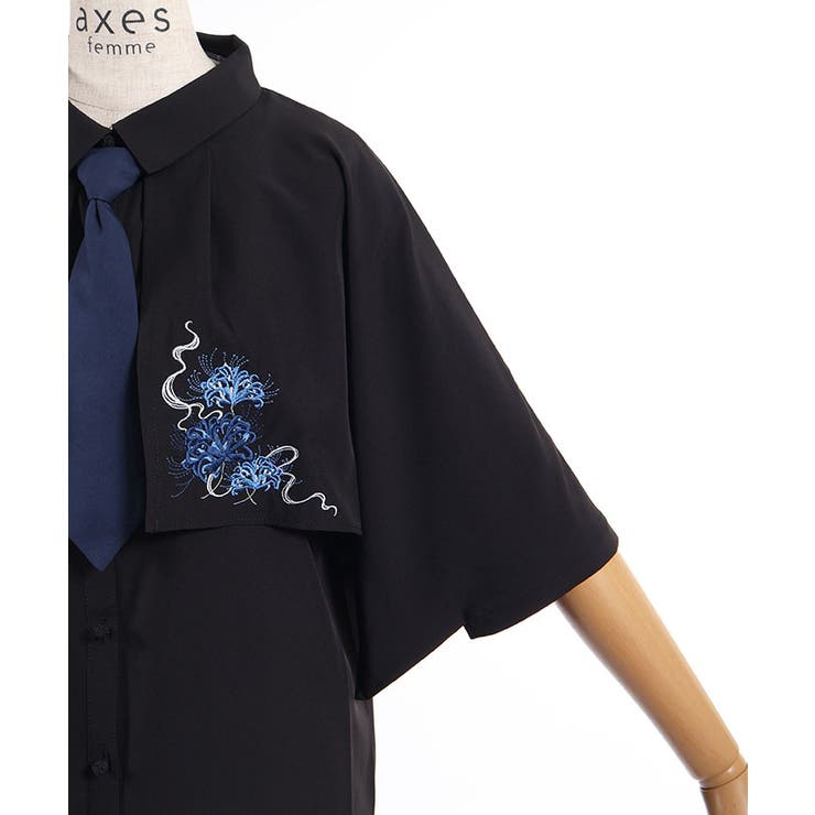 彼岸花刺繍ネクタイブラウス | axes femme | 詳細画像30 
