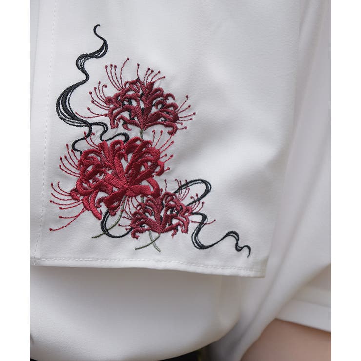 彼岸花刺繍ネクタイブラウス | axes femme | 詳細画像5 