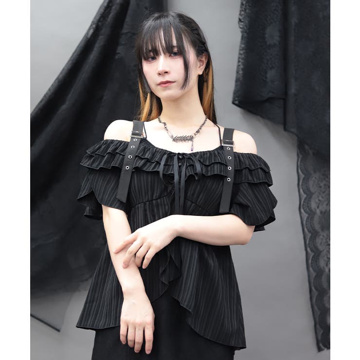 オフショルフレア袖トップス | axes femme | 詳細画像11 