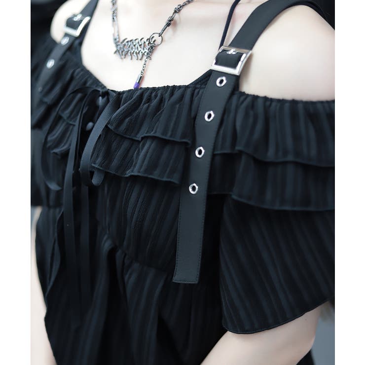 オフショルフレア袖トップス | axes femme | 詳細画像13 