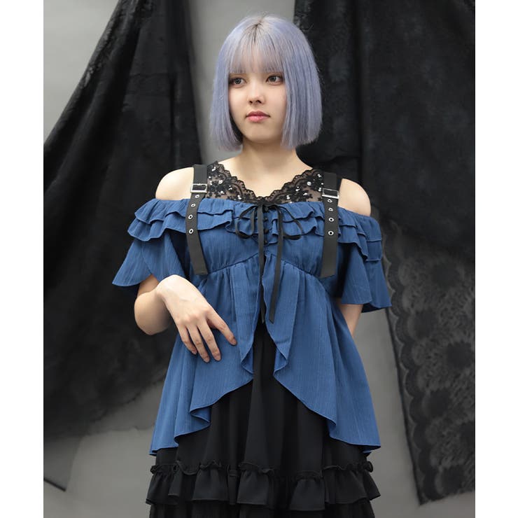 オフショルフレア袖トップス | axes femme | 詳細画像15 