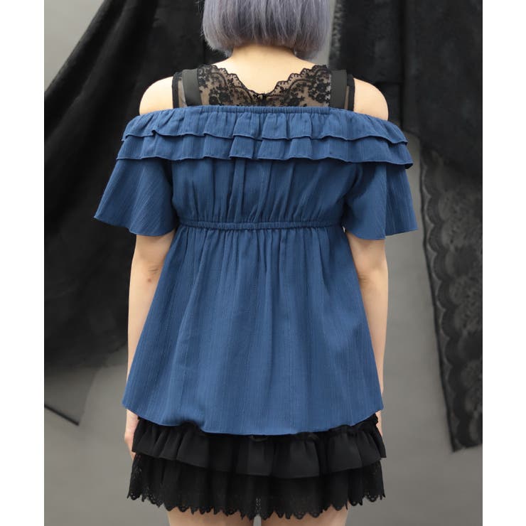 オフショルフレア袖トップス | axes femme | 詳細画像3 