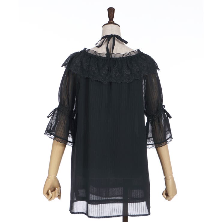 クロスデザインシアートップス[品番：IGAW0001878]｜axes femme